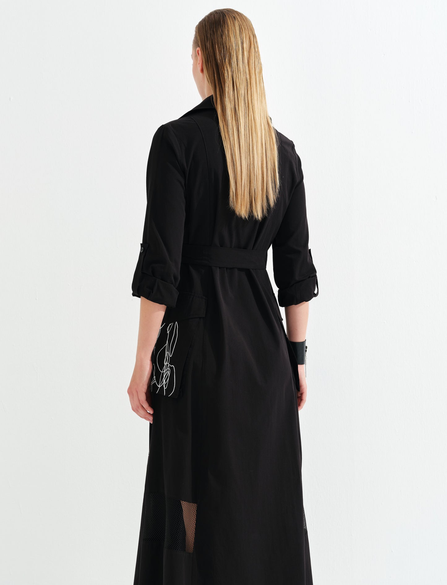 TASARIM BASKILI KOTON ELBİSE