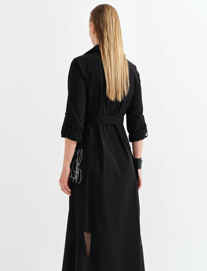 TASARIM BASKILI KOTON ELBİSE